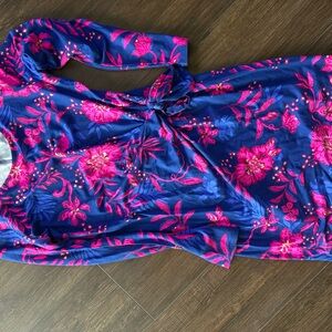 Lilly Pulitzer Blue and Pink Trim Dress